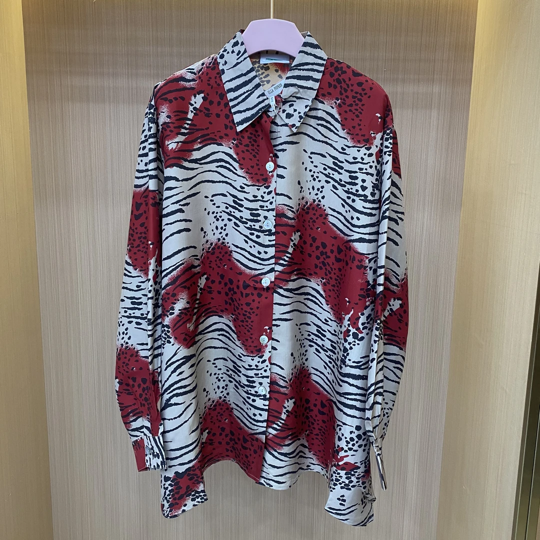 【LJWM】桑蚕丝长袖衬衫 C1342