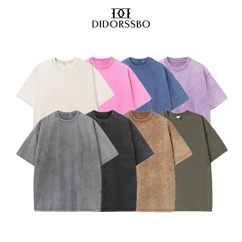 DIDORSSBO春夏男女款时尚潮流百搭纯棉扎染宽松圆领短袖T恤T8918