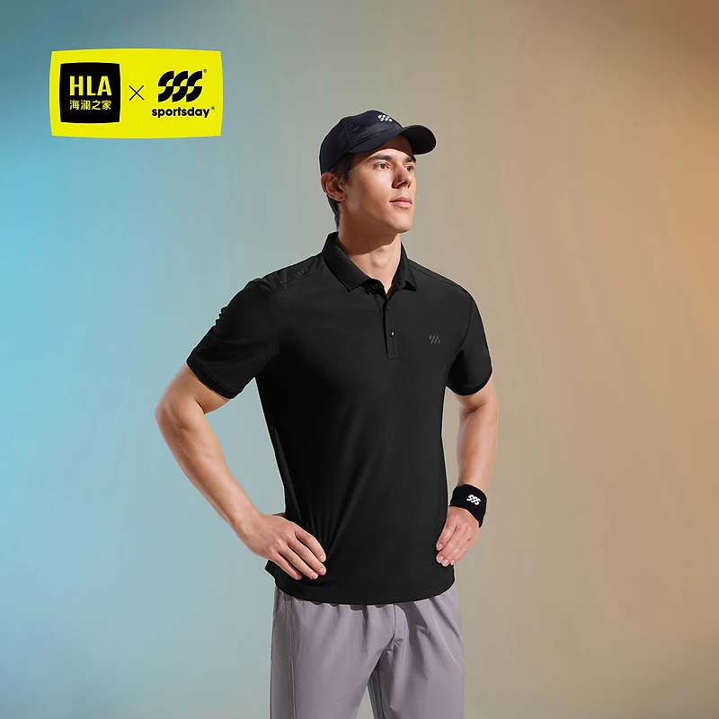 【sportsday马术运动】HLA海澜之家短袖polo24新冰丝凉感短袖男春夏