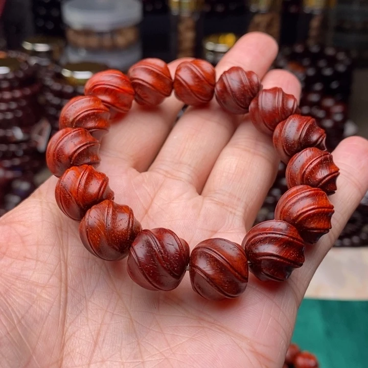 手串/手链檀香紫檀（小叶紫檀）15螺旋珠*15颗