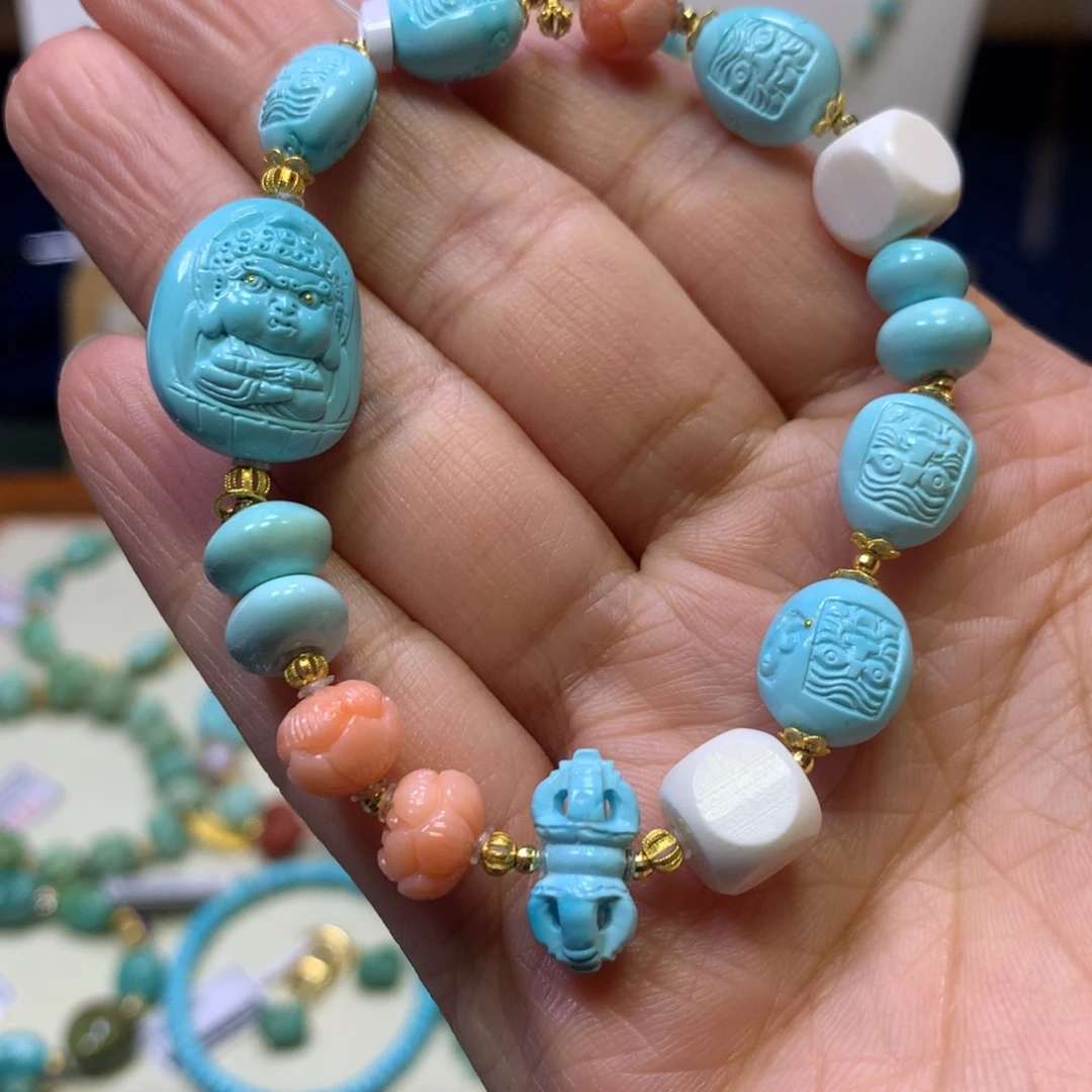 绿松石18K金镶嵌单圈