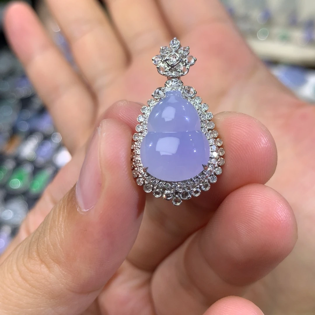 翡翠18K金镶嵌吊坠(不含链)签收后48小时鉴赏期