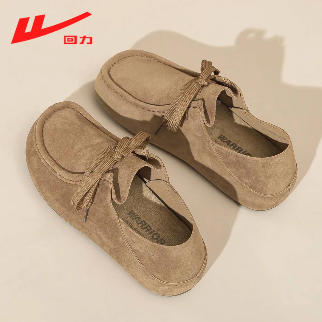 回力勃肯鞋女2025秋季新款复古休闲平底鞋全包软底时尚气质单鞋