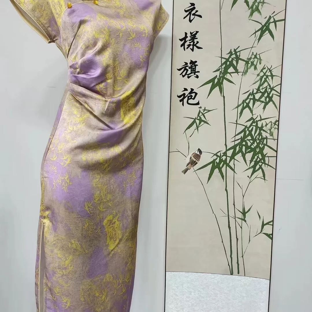 (8063)-2025夏季新款年轻气质修身改良日常旗袍送考大方优雅现货