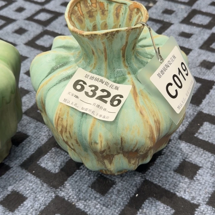 众***备瓷片景德镇高温高温花器编码6326高31口6默认无孔