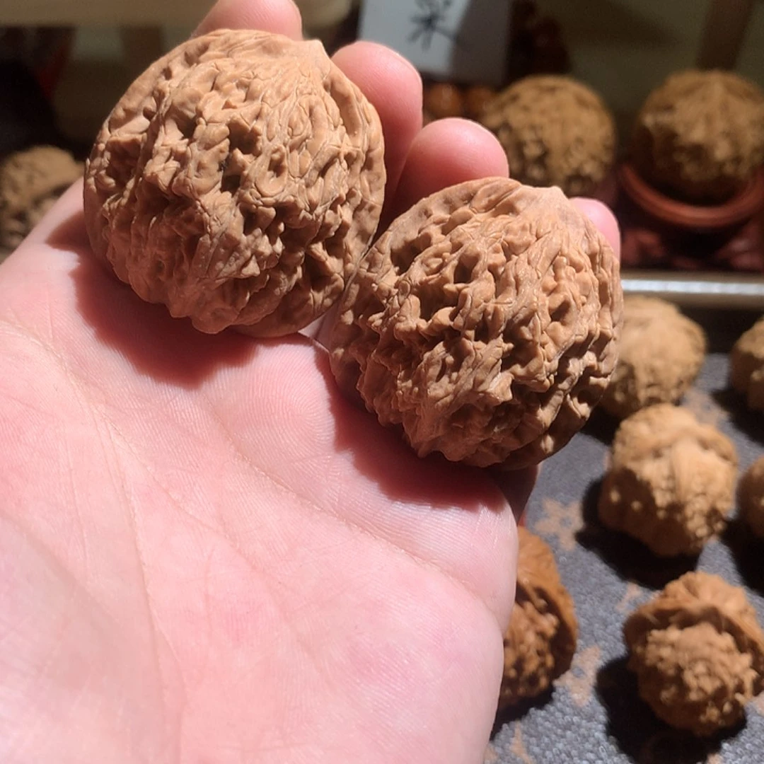 文玩核桃 麦穗虎头40尺寸