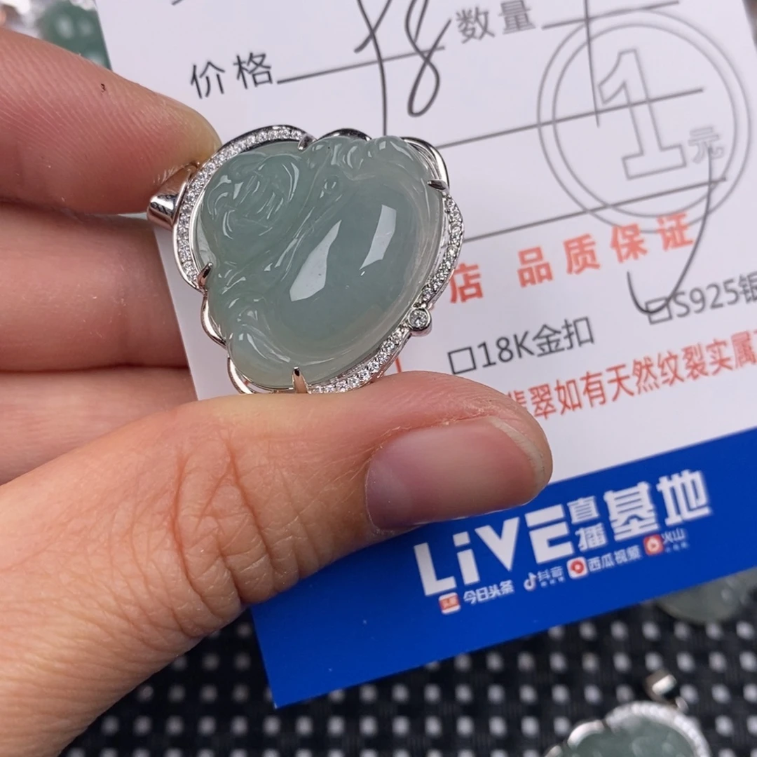 翡翠银S925镶嵌颈饰