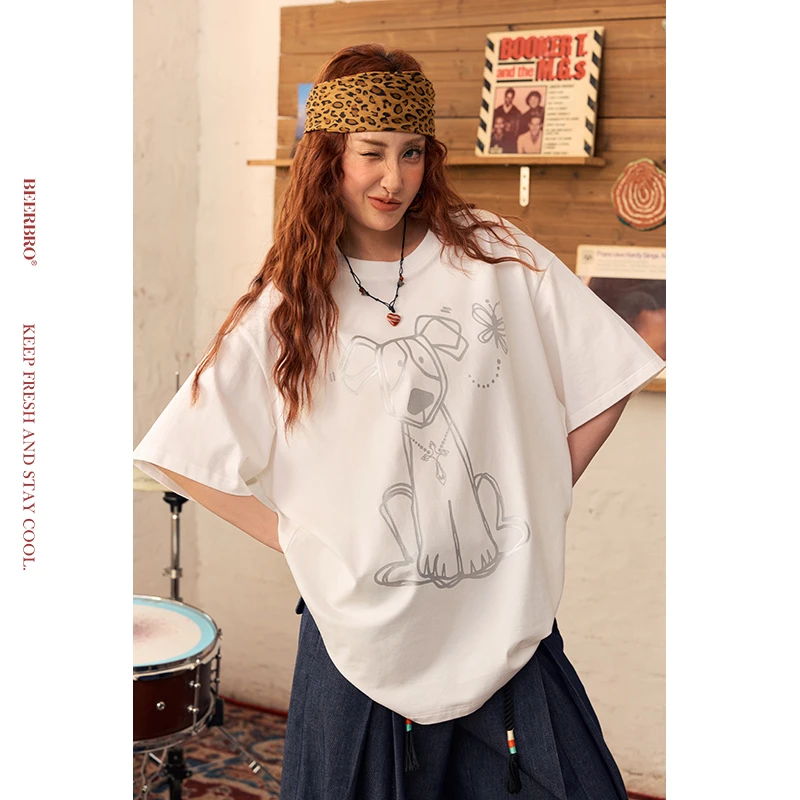 现货『Puppy Playtime』『莱赛尔』告别黏腻感小狗t恤 BZ25XXX081-1TE