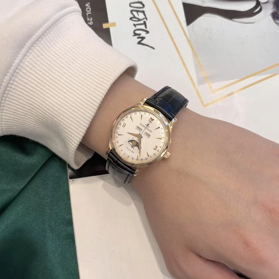 99新 Jaeger-LeCoultre/积家 大师Q143242A玫瑰金37mm自动机械单