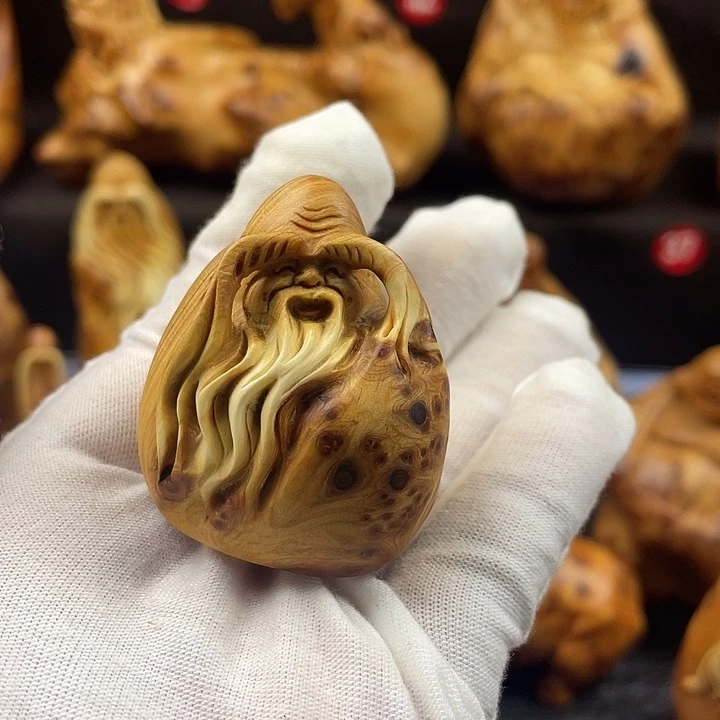 柏木（崖柏）寿星手把件