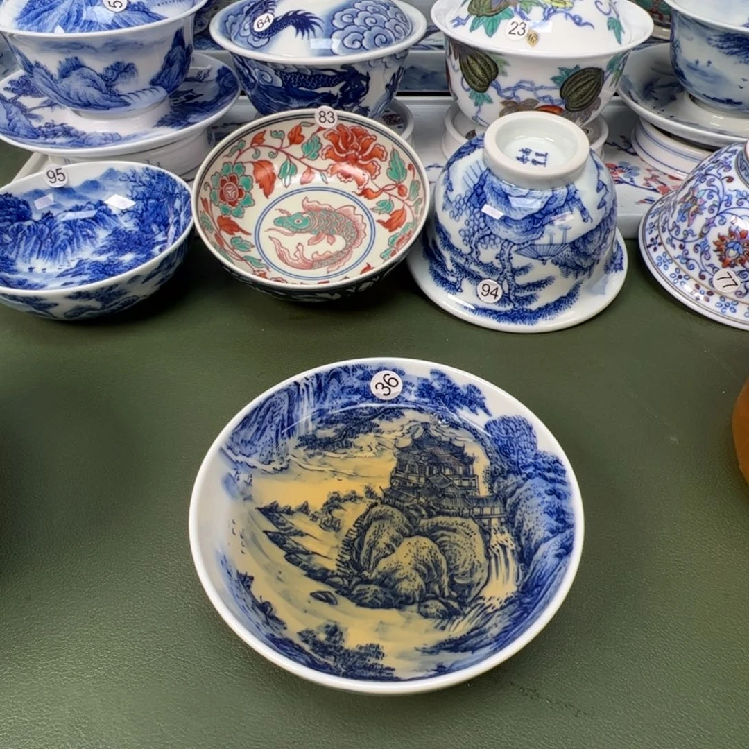 陶瓷景德镇纯手工纯手绘茶具木木36