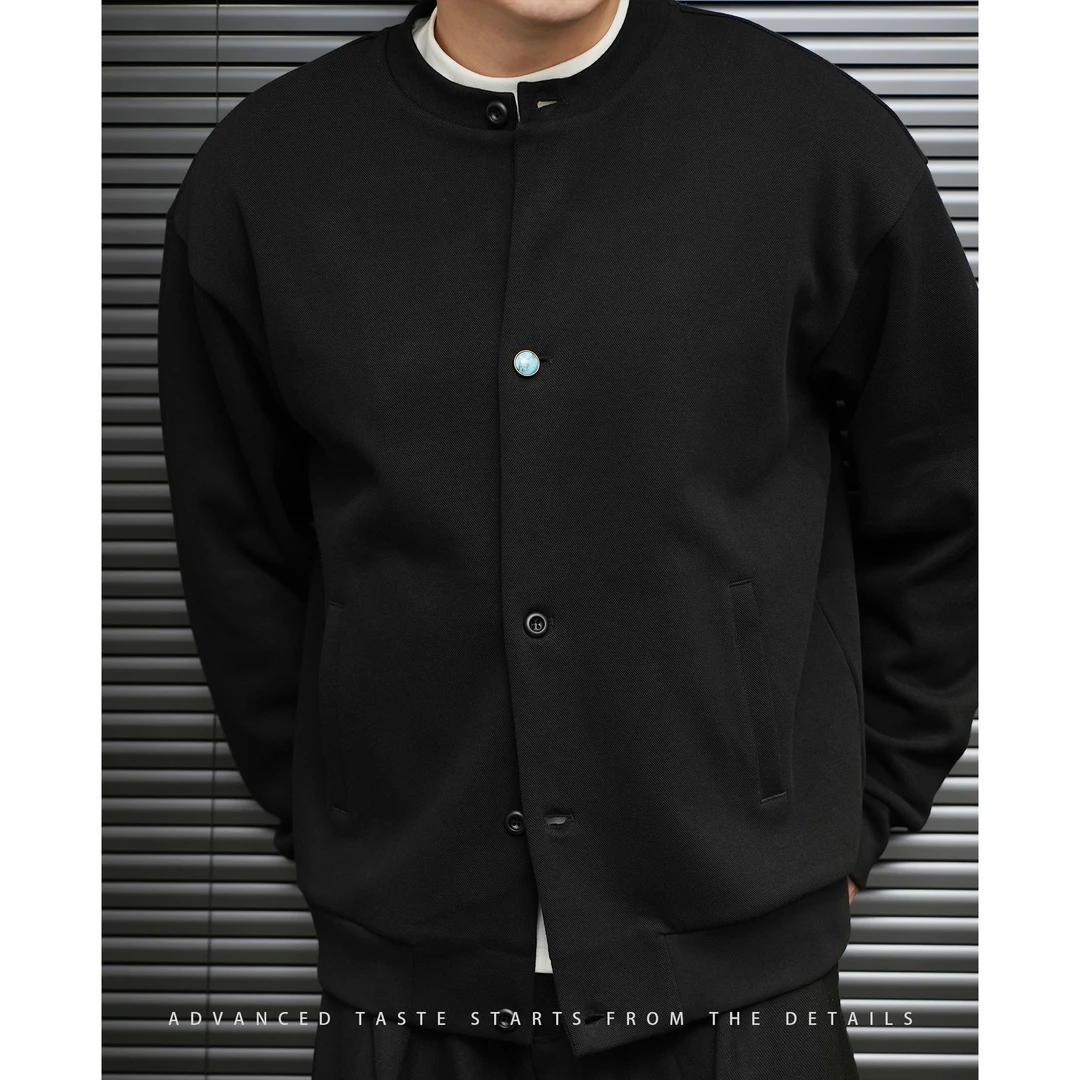 【大头叔叔】绿松石单排扣开衫棒球服休闲宽松外套卫衣DDW7071