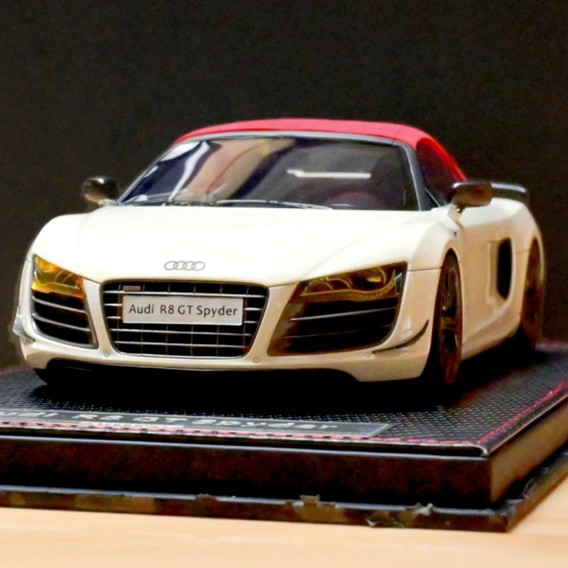 FrontiArt 1:18奥迪Audi R8GT 白色可替换顶棚 限量树脂汽车模型
