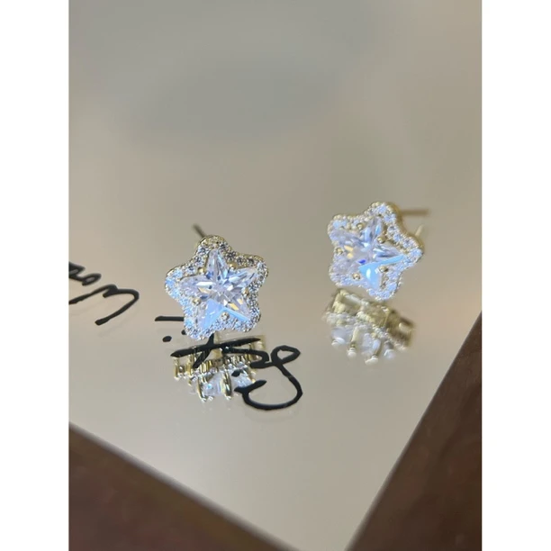 镀K金 银针 水星座 韩系耳钉Y127