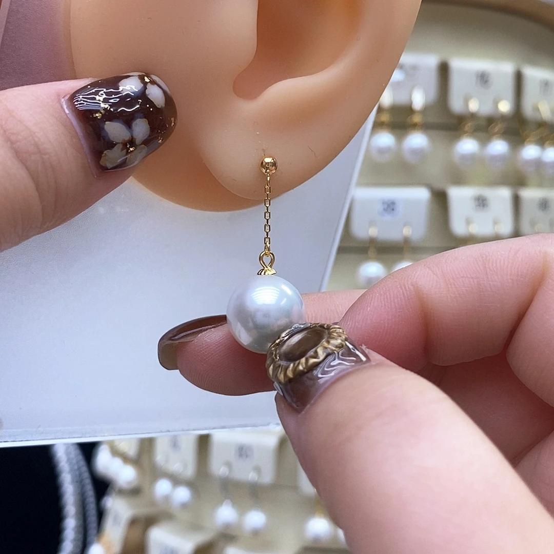 耳饰淡水珍珠银S925镶嵌