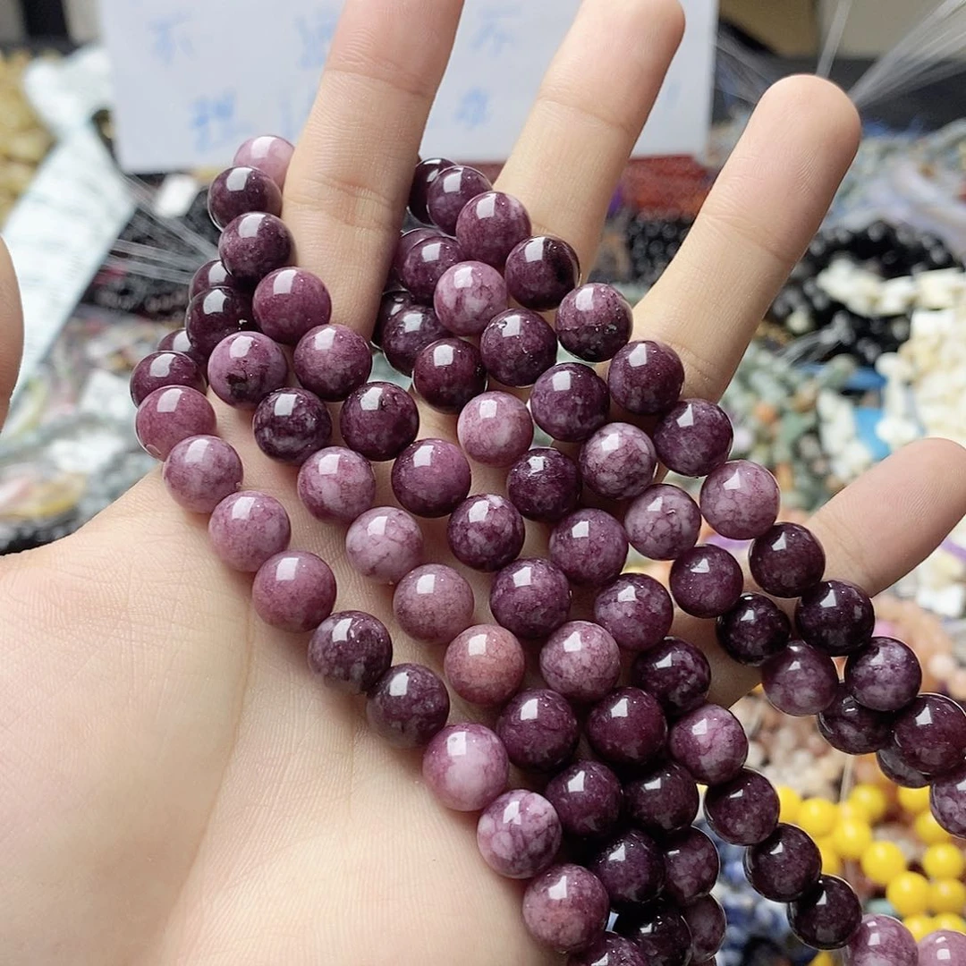 玛瑙/玉髓未镶嵌珠宝半成品一条天然10mm舒俱来圆珠C60