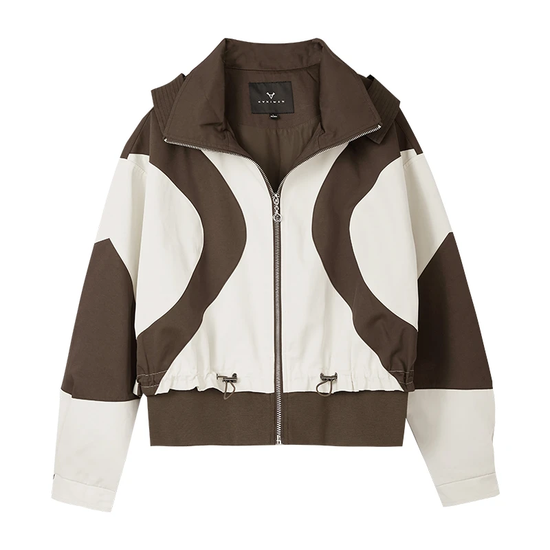 【尚雅专属】拼色连帽外套S3620