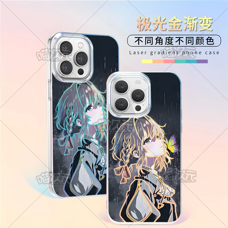 薇尔莉特适用苹果华为vivo一加iPhone小米红米二次元极光金手机壳