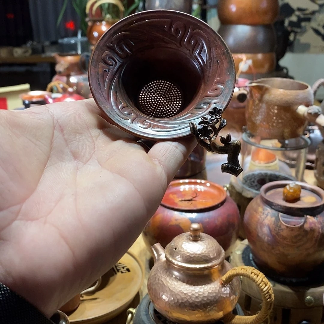 任和堂纯紫铜茶漏