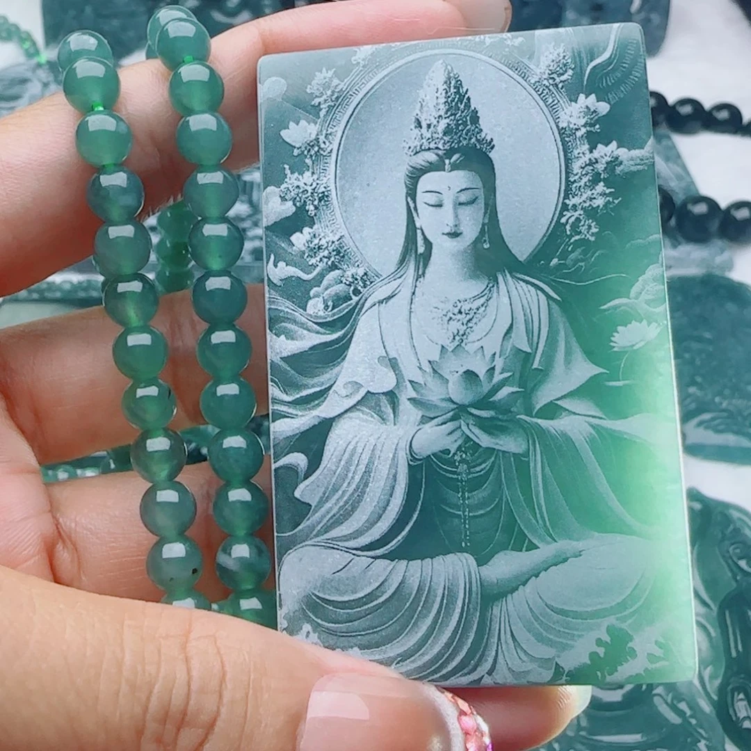 颈饰未镶嵌翡翠多样性发货天然的A货翡翠
