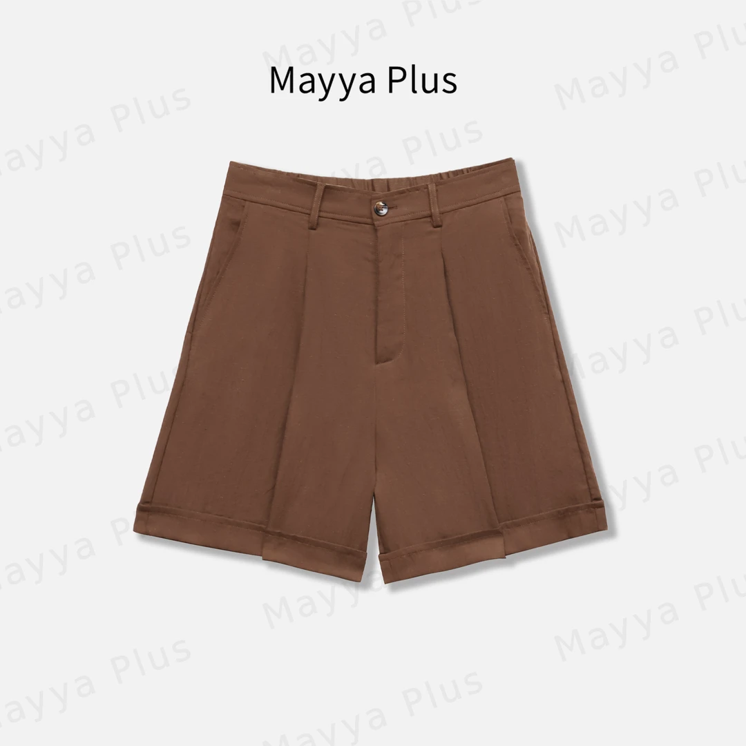 【可可短裤】Mayya Plus麦芽定制轻奢气质显瘦欧若风短裤32528272