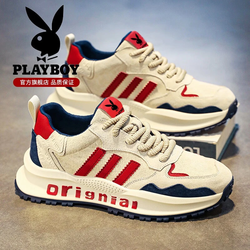 花花公子男鞋新款秋冬季百搭厚底阿甘男士运动休闲老爹鞋子男款