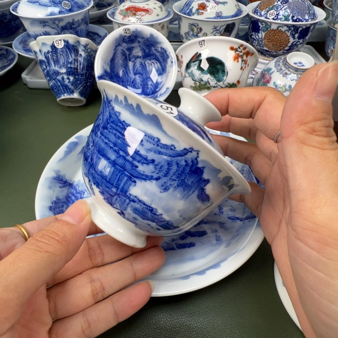 陶瓷景德镇纯手工纯手绘茶具木木51