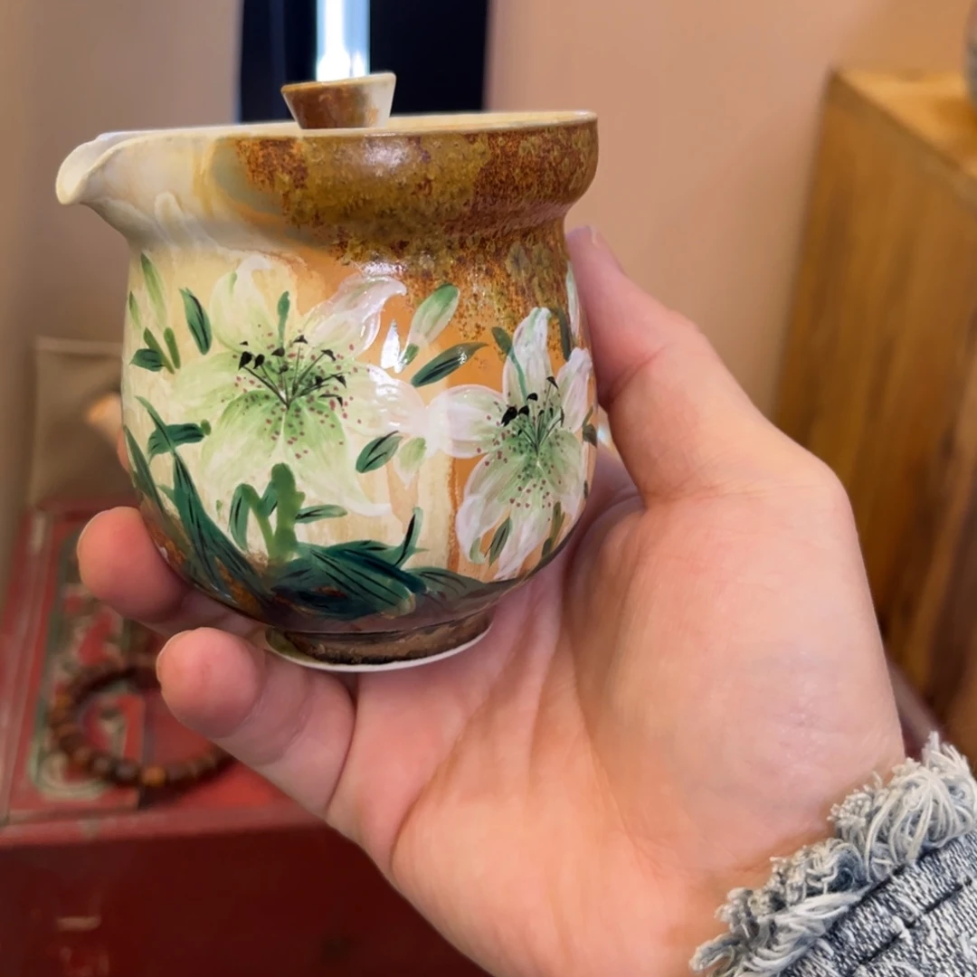 柴烧手工手绘陶瓷