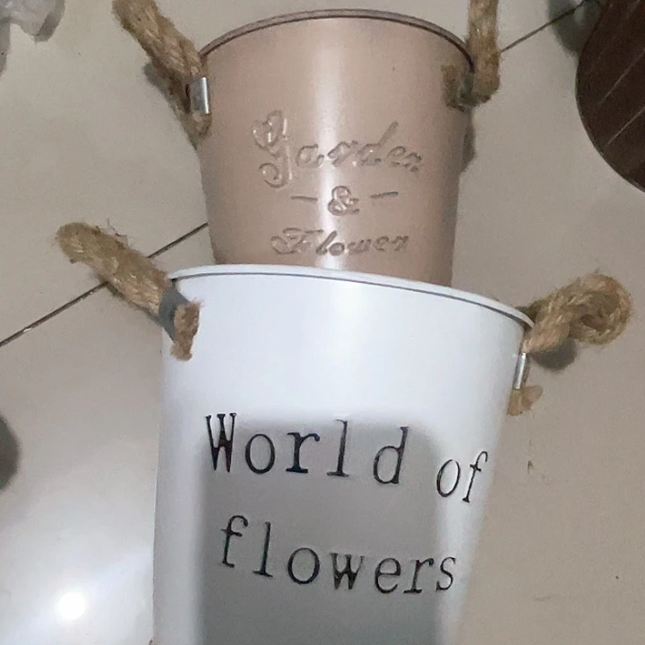 铁艺园艺柳编花插微瑕