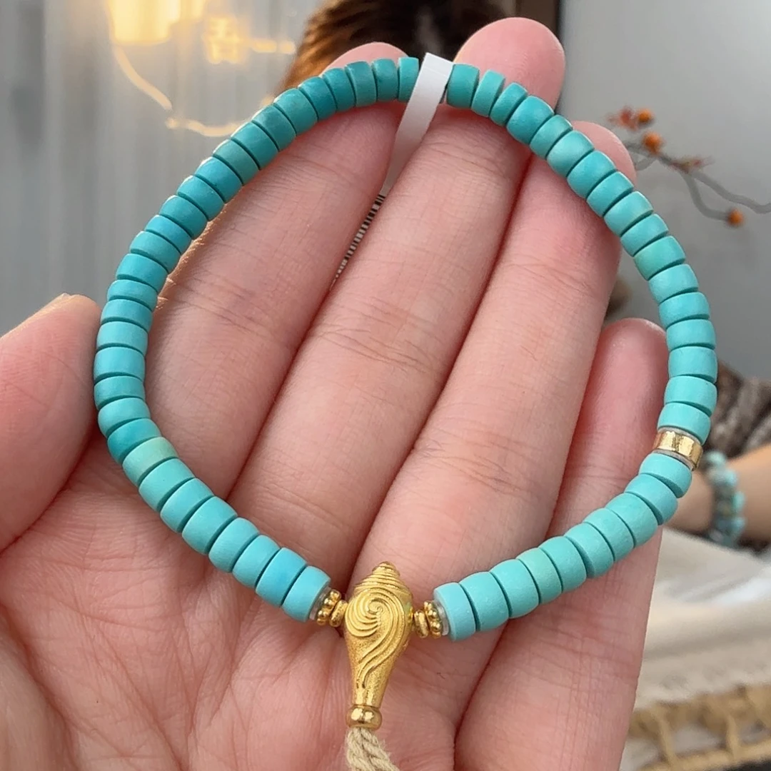 绿松石18K金镶嵌珠宝奇石