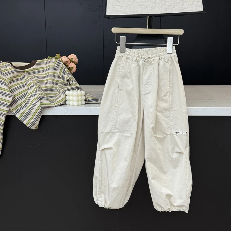 【现货】leomama女童工装裤春秋新款洋气户外休闲裤秋季儿童装裤子
