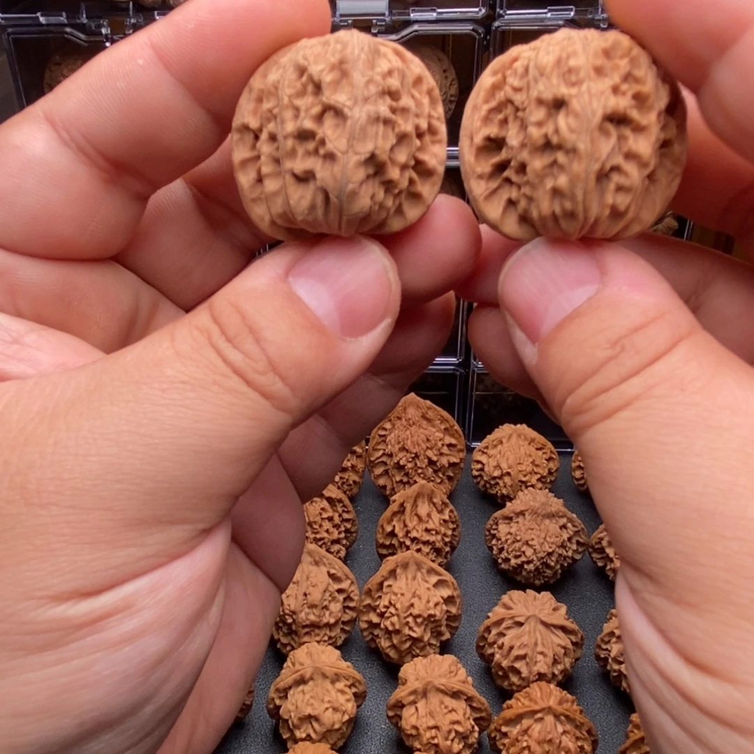 文玩核桃把件33磨盘狮子头