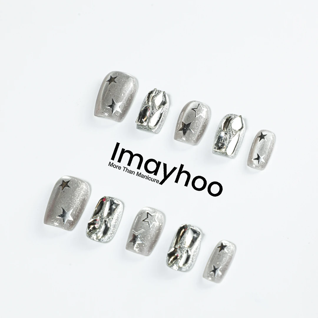 Imayhoo纯手工高定穿戴甲【一见倾心】流星猫眼高定日常时尚DF06002