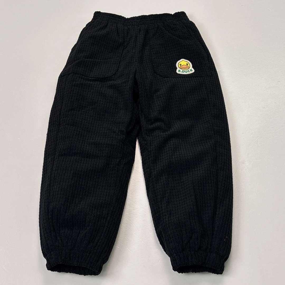 B.DUCK小黄鸭顽童日记系列童装秋冬季加绒加厚保暖款针织长裤(138