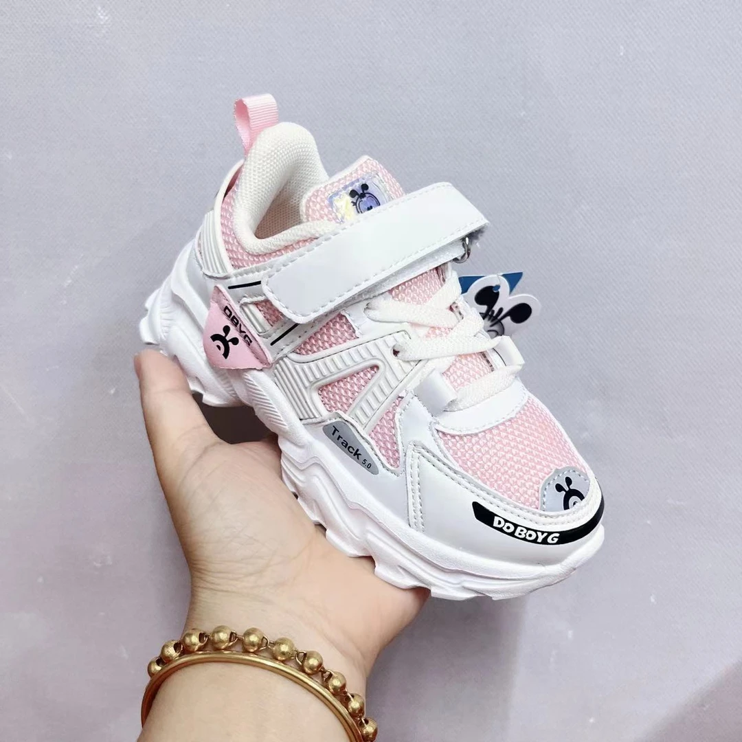 新款中大童男女宝春秋款运动鞋魔术贴运动鞋5157（巴家）