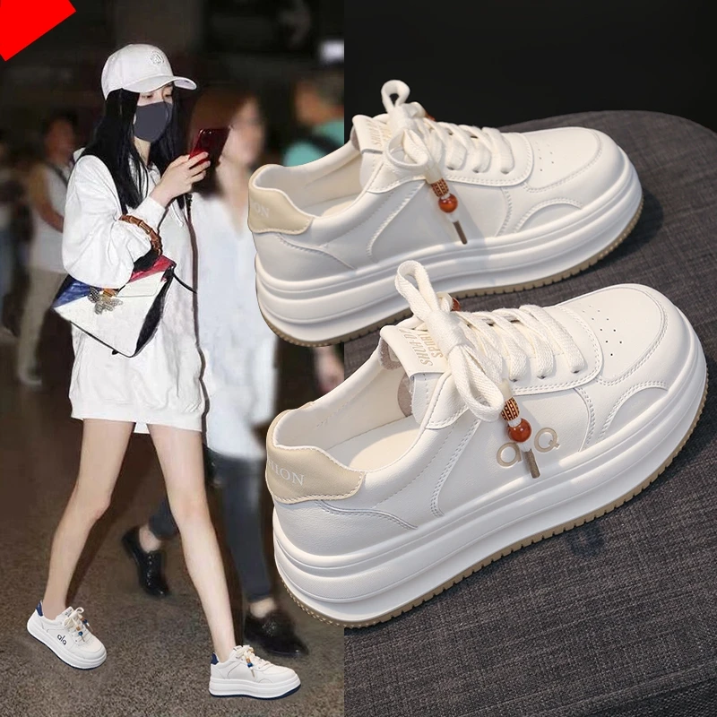 爆款厚底小白鞋女2025秋季新款韩版时尚百搭休闲运动鞋学生板鞋女