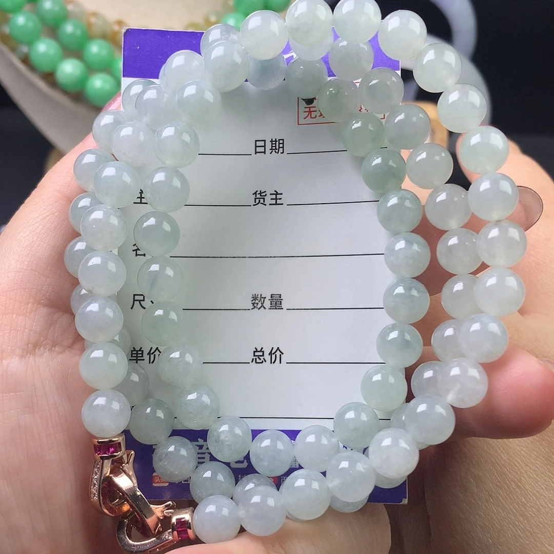 翡翠未镶嵌手链卡8.1