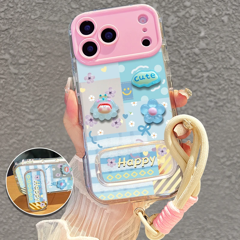 【苹果/华为/vivo/oppo/小米】适用粉色拼贴撞色手机壳防摔女款可爱