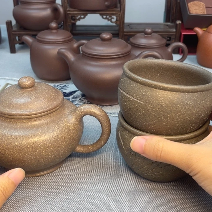 超****茶杯紫砂高温红降坡 ➕俩被子