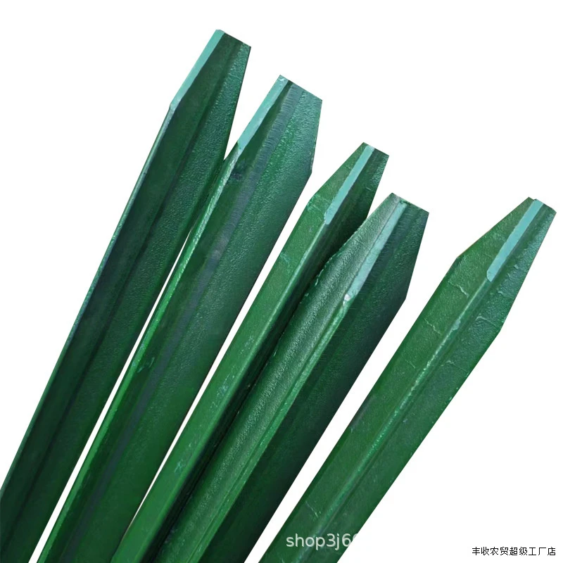 三角实心立柱铁丝网围栏杆防锈牛栏网柱Y型铸铁尖头柱护栏立柱