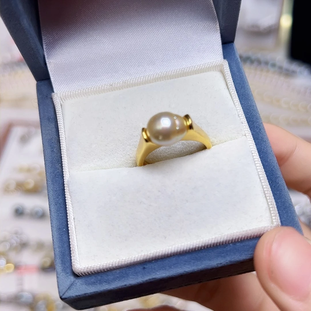 海水珍珠戒指银S925镶嵌