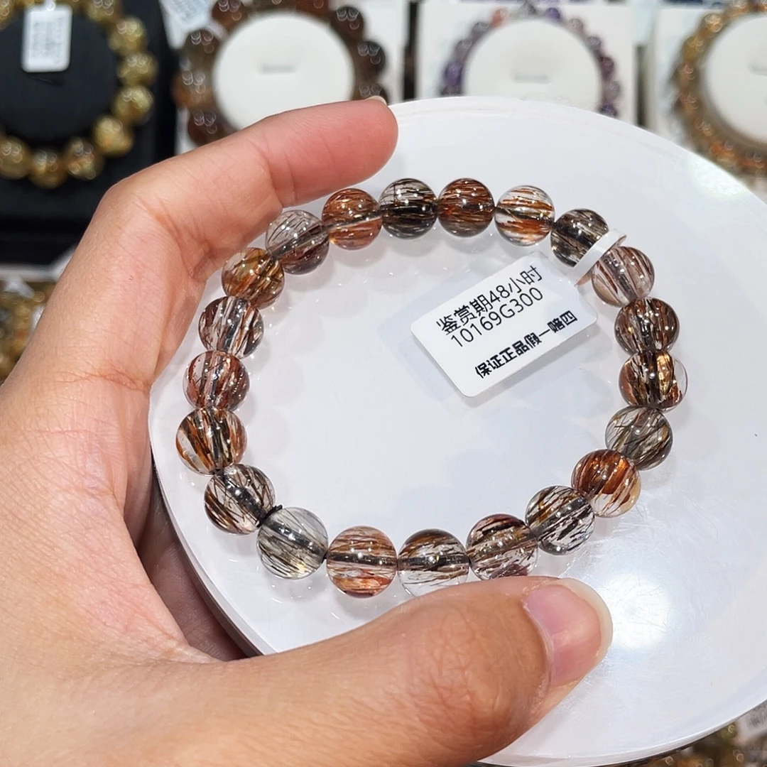 手链未镶嵌水晶顺发黑金超七9mm