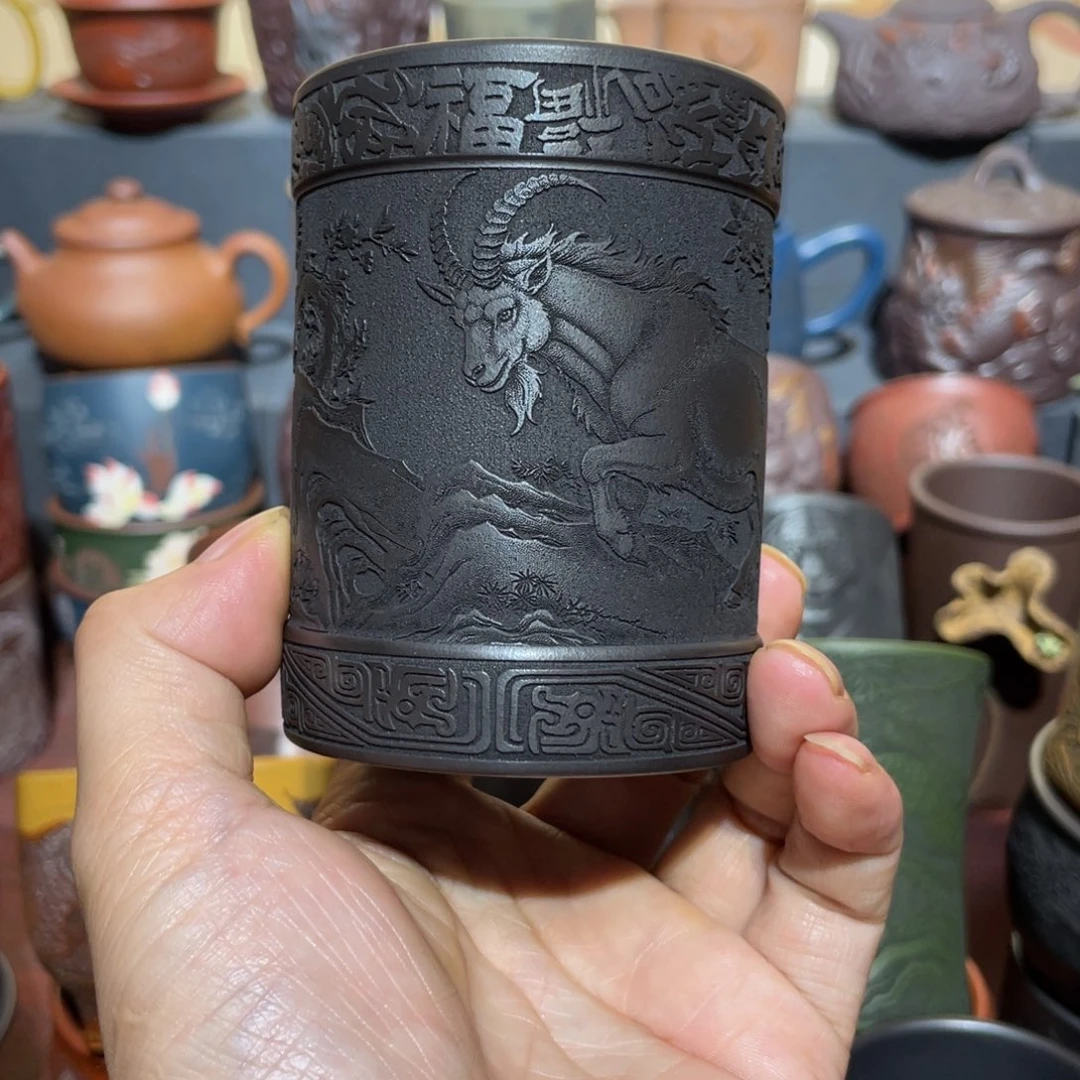 原矿紫砂手工主人杯