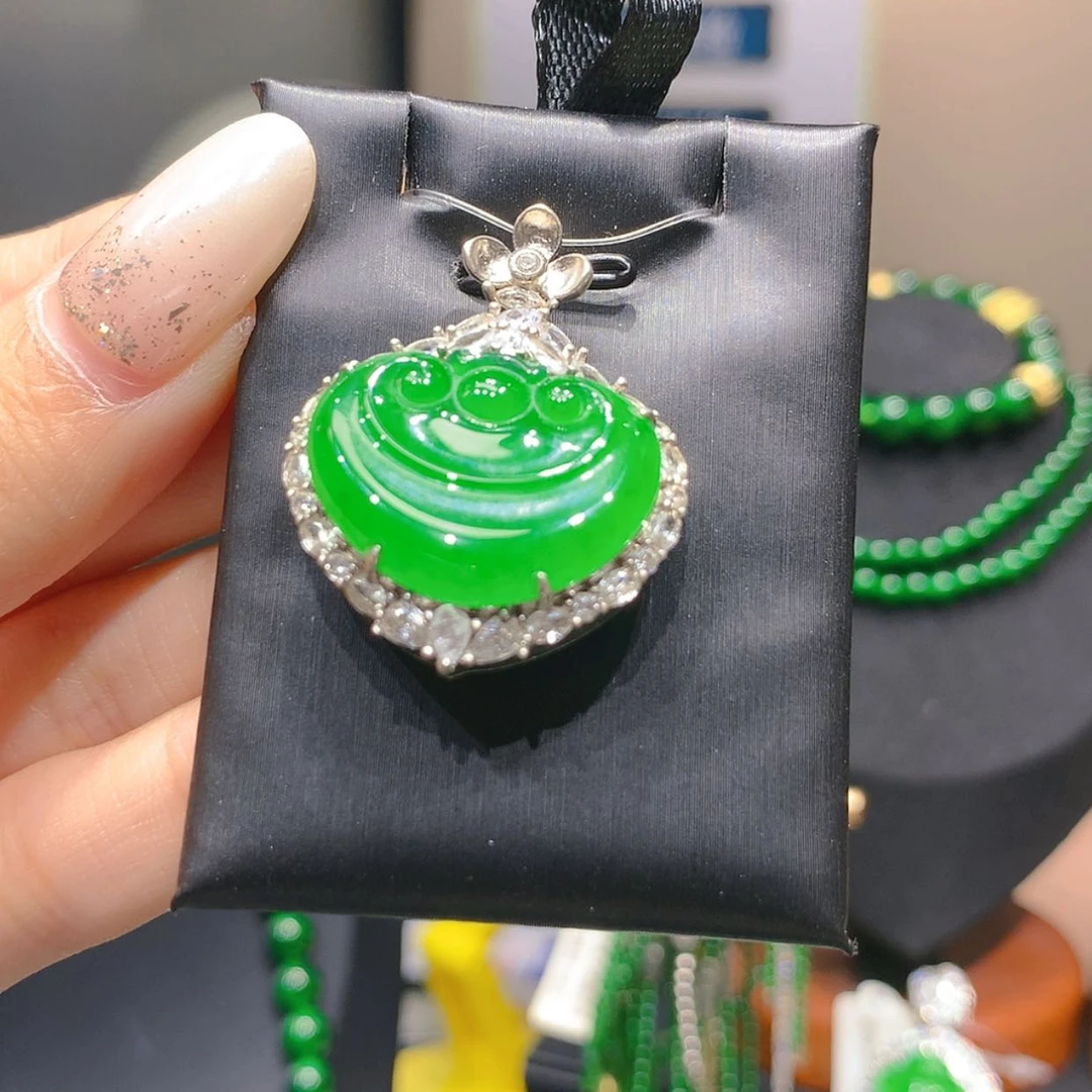 【闪购商品】颈饰银S925镶嵌翡翠施***姐6柒姐