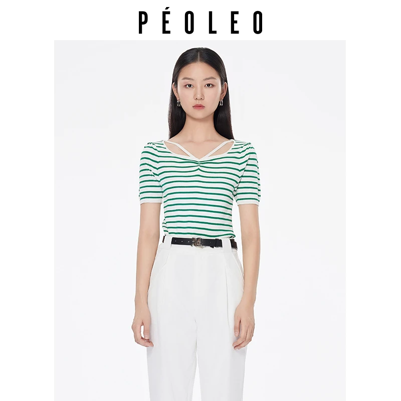 【唐长老专属】PK3207240毛衣运动针织时尚休闲女士修身条纹撞色