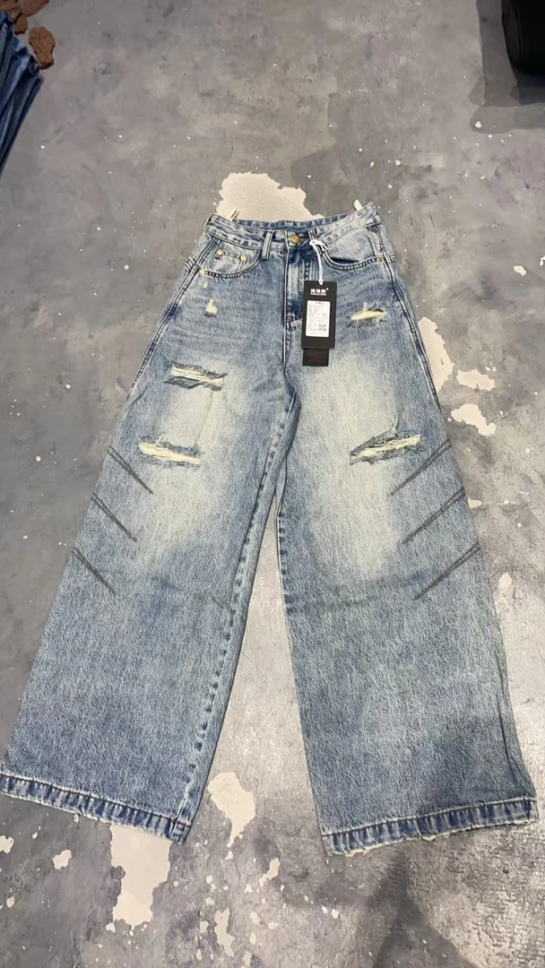 年中宠粉【A3369】2025夏季新款中高腰直筒牛仔裤