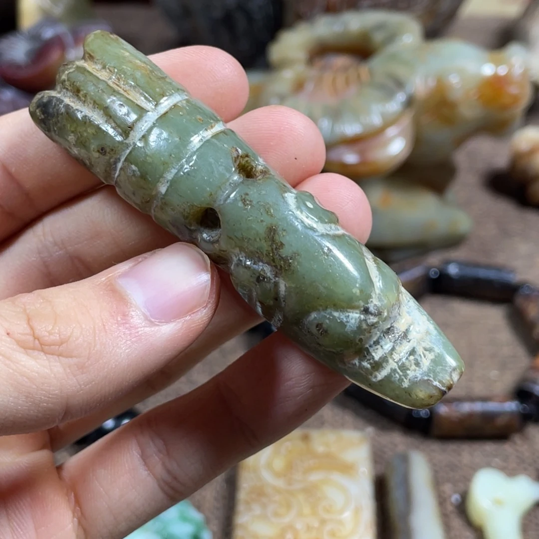 和田玉未镶嵌吊坠(不含链)
