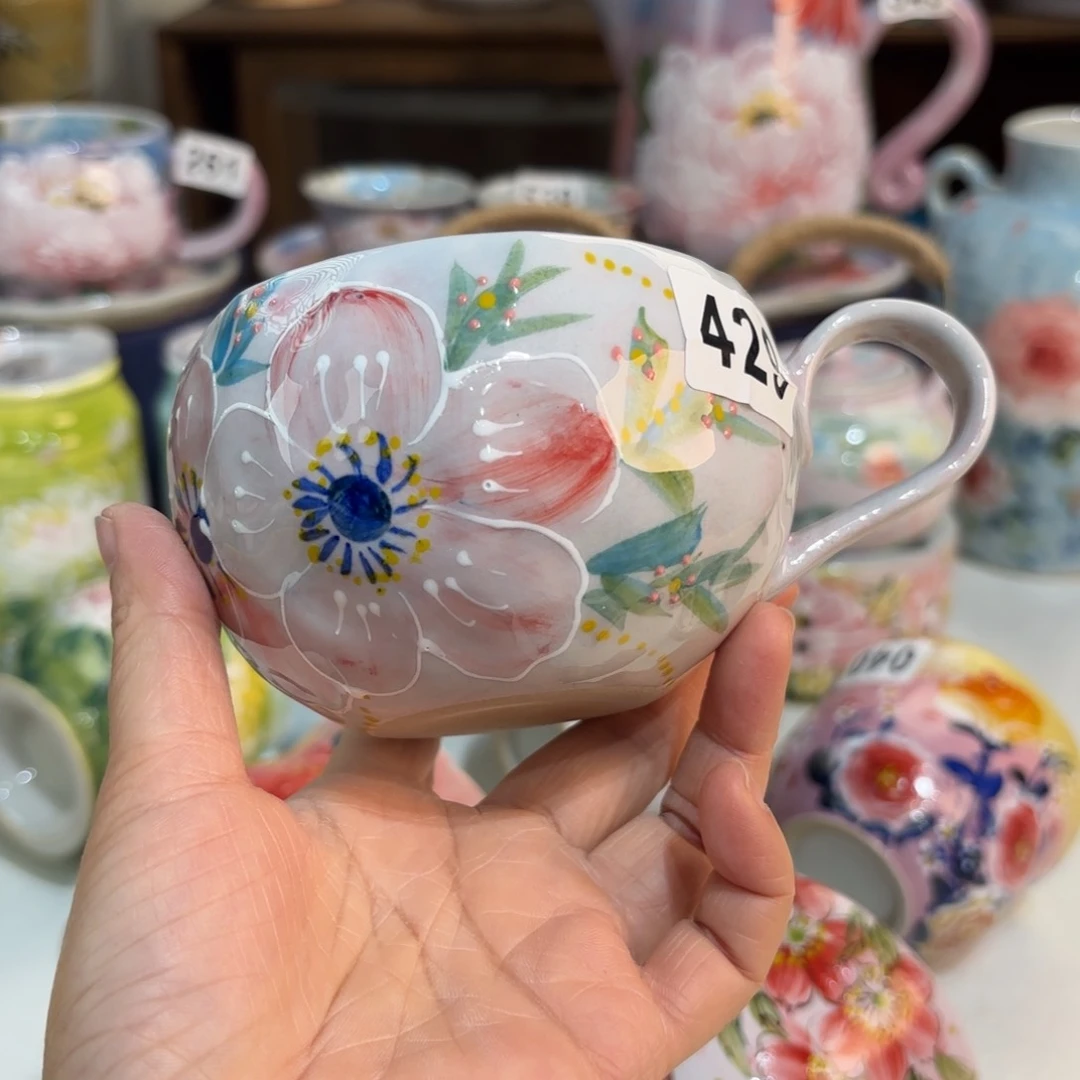 景德镇手绘高温釉下彩陶瓷茶具