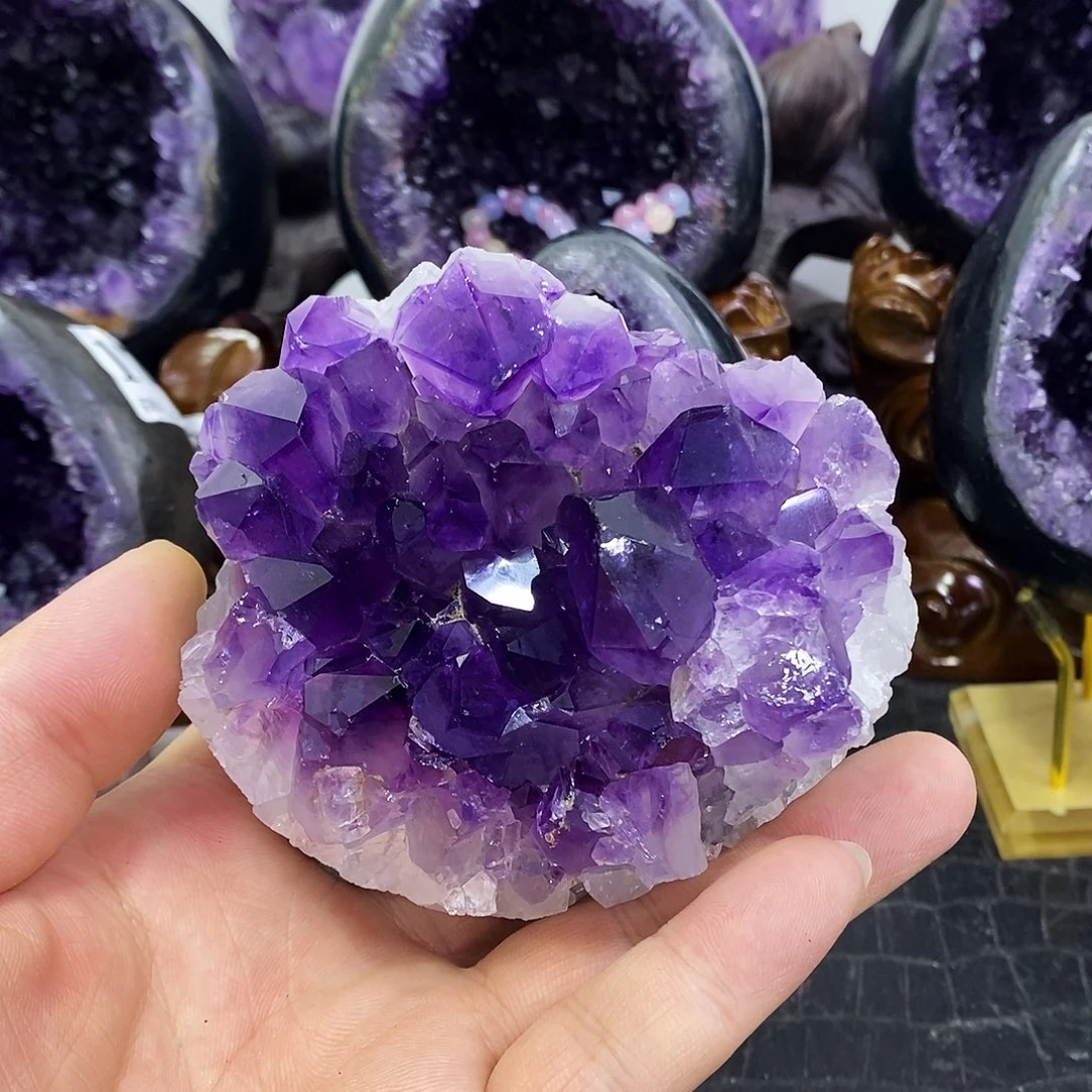 未镶嵌珠宝半成品紫晶偷***曼紫水晶198