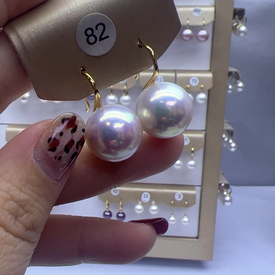 淡水珍珠耳饰银S925镶嵌